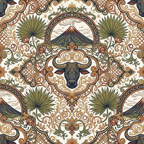 Filipino Barong Vector Pattern | Swirling Designs & Geometric Shapes