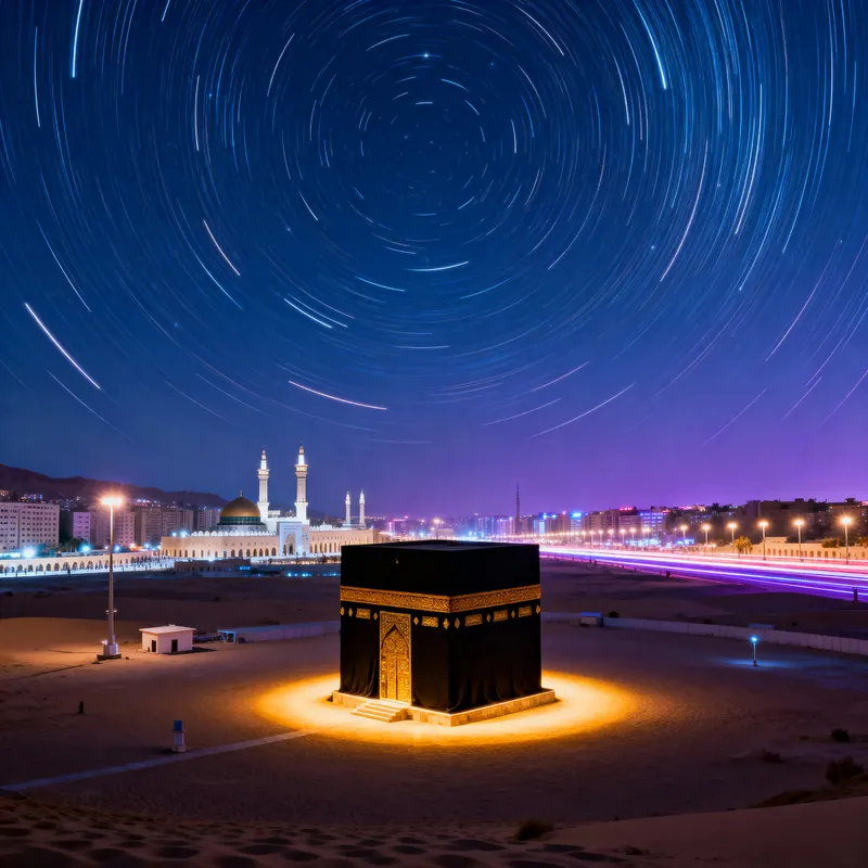 Night in Mecca: The Luminous Kaaba
