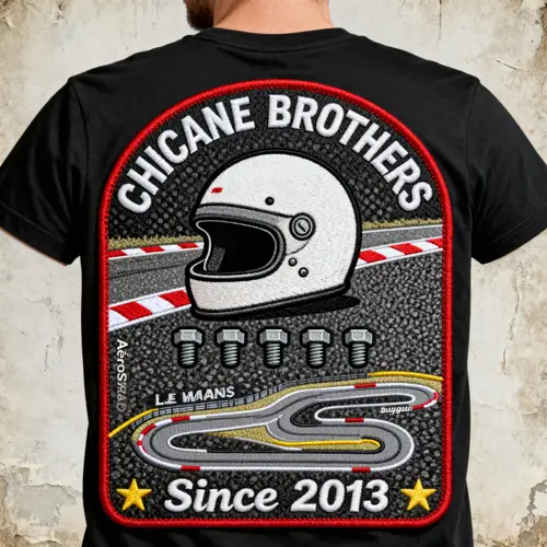 Chicane Brothers Motorcycle Patch Design