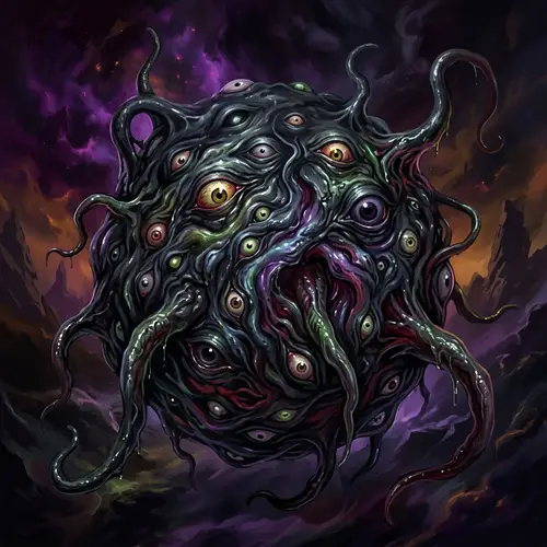 Grotesque Dark Matter Art - Surreal Horror Painting