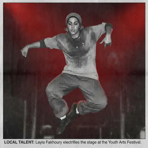 Middle-Eastern Female Dancer Hip-Hop Performance on Stage