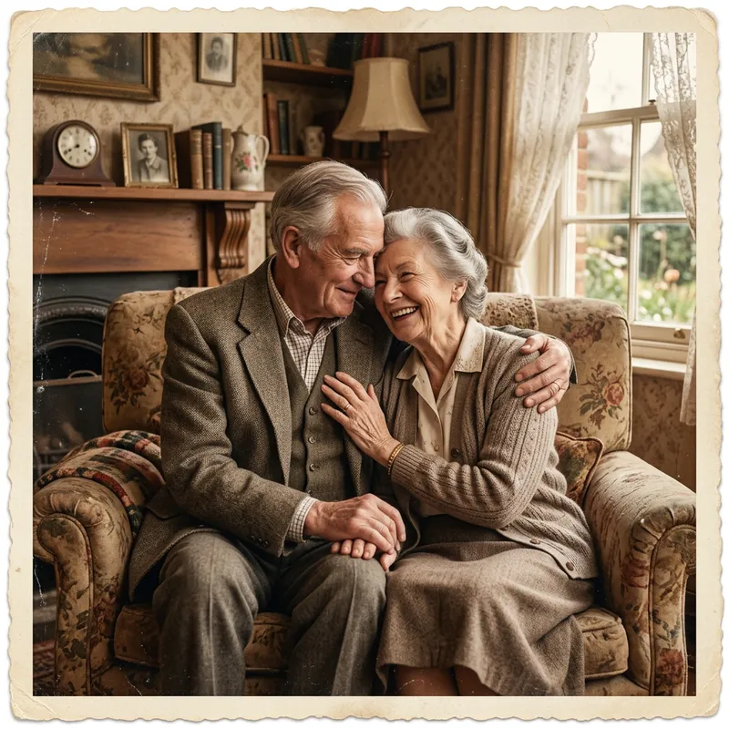 Vintage Style Love Scene