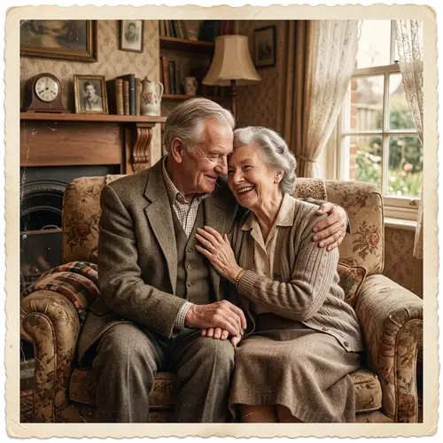 Love in Vintage Style - Romantic Scene