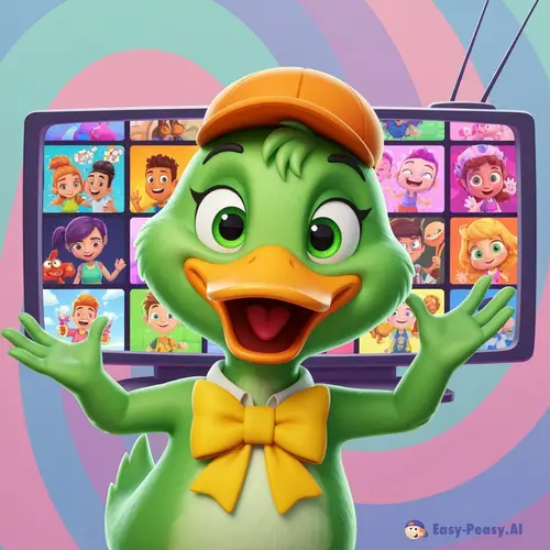 Charming Green Duck - Yummy Cartoon TV Avatar