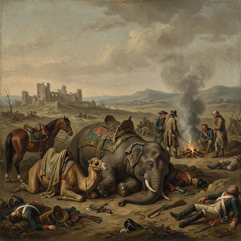 The Toll of War: Elephant, Camel, and Horse in 18th Century