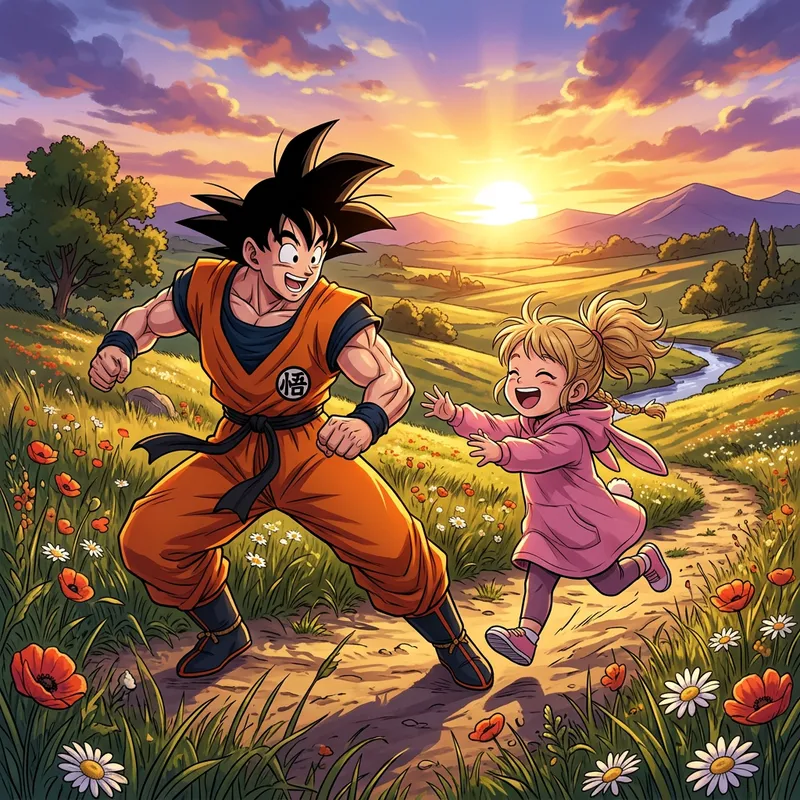 Goku vs. Masha Epic Battle Scene