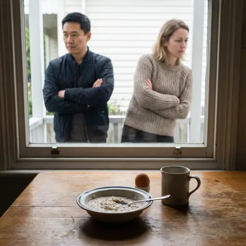 Simple Meal Argument Illustration - Contrasting Emotions