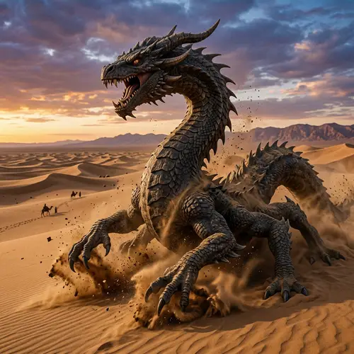 Serpentine Dragon: 8-Legged Sand Guardian