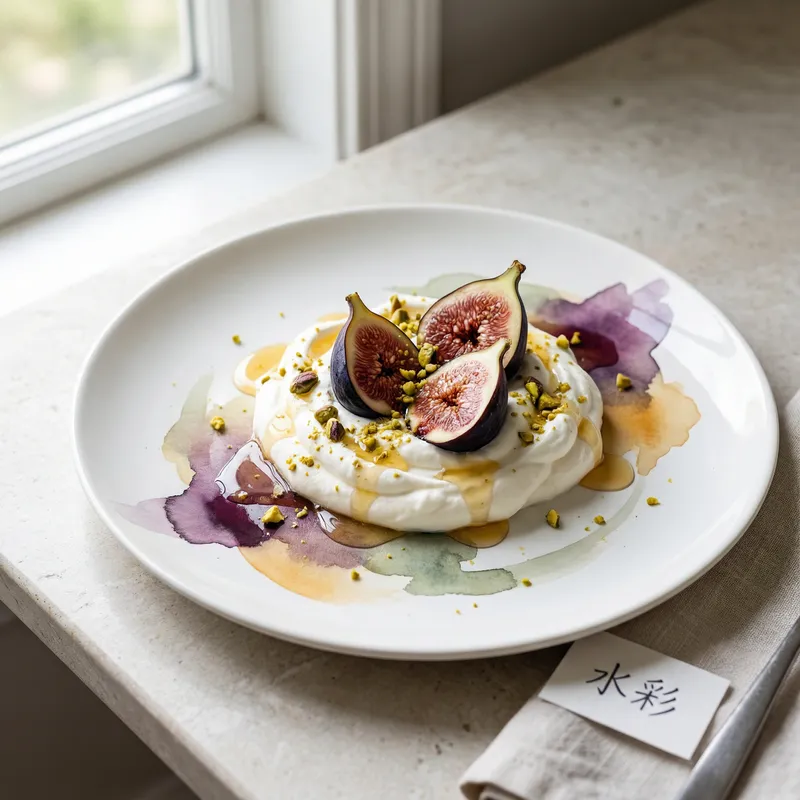 Elegant Fig Dessert in Modern Minimalist Style