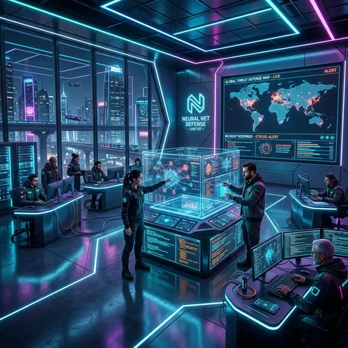 Futuristic Cyber Security Office Design