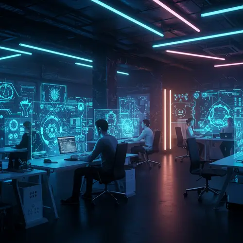Futuristic Cyber Security Office Design
