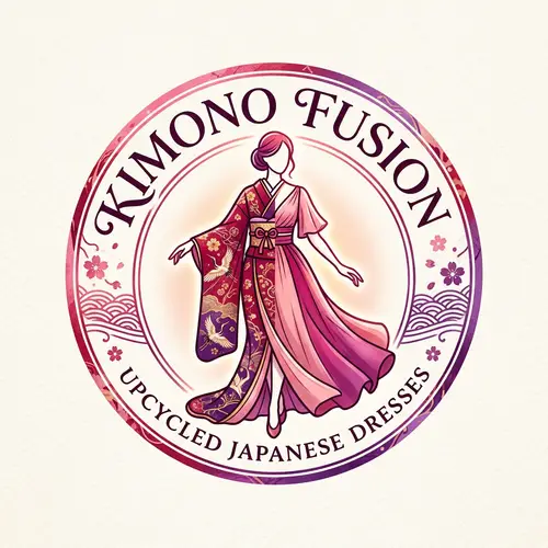 Unique Kimono-Inspired Dress Logo Design