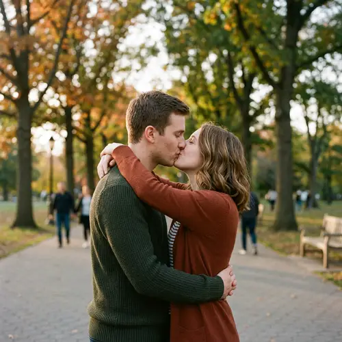 Sweet Moments of Love: Embrace and Kiss