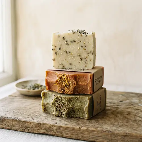 Handmade Bar Soaps Stack | Natural Colors & Textures