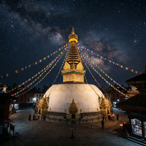 Stunning HD Boudhanath Stupa at Night