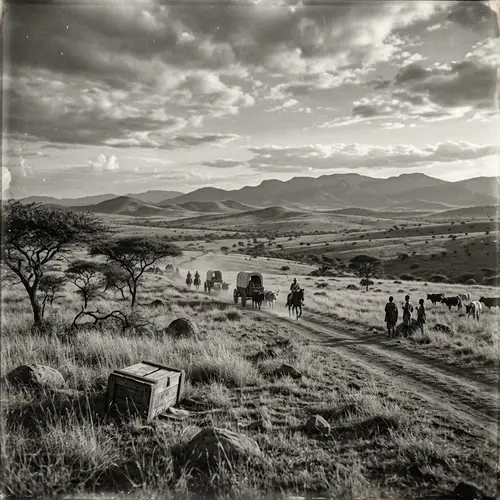 African Landscape Tranquility Amidst Colonial War Era