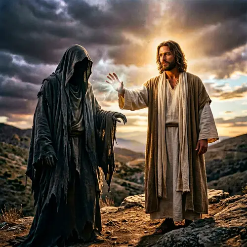 Christ Defeating Death - Symbolic Victory of Life Over Death