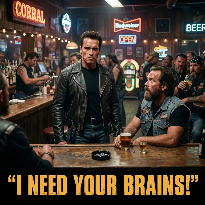 Arnold Schwarzenegger's Iconic Bar Scene | I Need Your Brains!