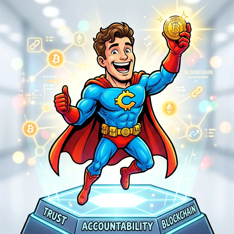 Enthusiastic Crypto Character | Trust & Positivity Illustration