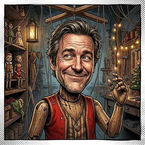 Hyper-Realistic Middle-Aged Man Comic | Amusing Grin