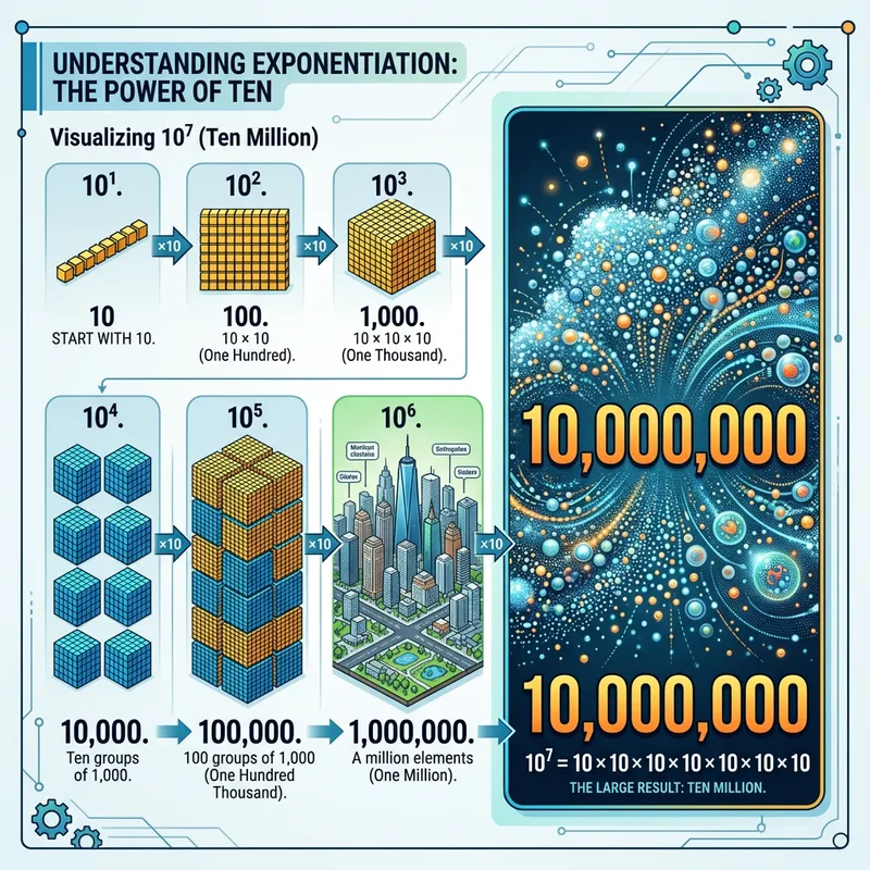 10 to the Power of 7: Understanding Exponentiation