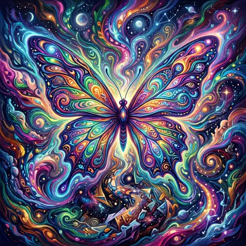 Surrealism Digital Painting: Butterfly Transformation
