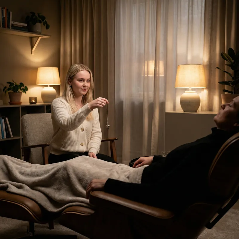 Blond Girl Hypnotherapy Session: Deep Relaxation Image