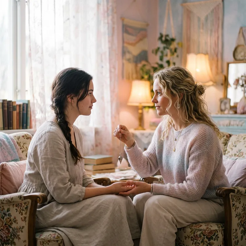 Hypnotherapy Portrait in Vintage Pastel Surrealism