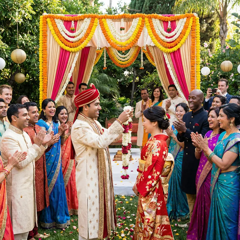 Colorful Asian Wedding Celebration