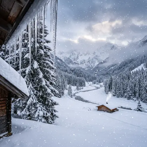 Breathtaking Winter Landscape | Snowfall & Icicles