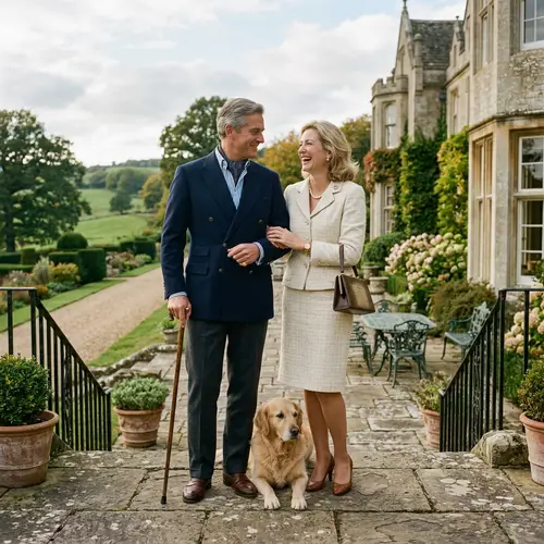 Elegant Old Money Style Couple Photo