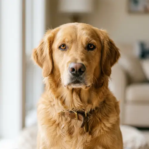 Golden Retriever Portrait: Expressive and Gentle