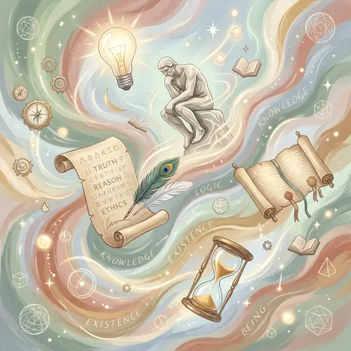 Abstract Interpretation of Philosophy | Serene Colors & Symbolism