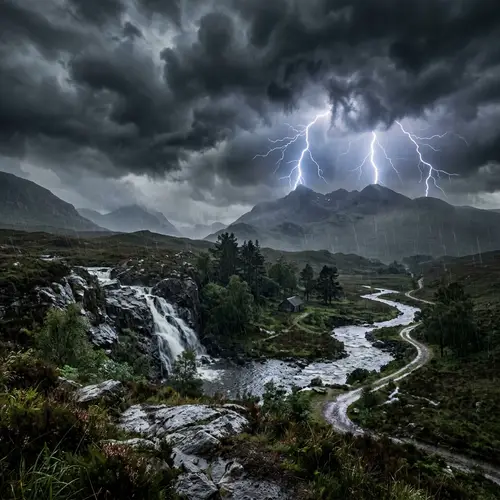 Breathtaking Rain and Thunder Landscape | Mesmerizing Scene