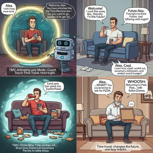 Alex's Lazy Time Travel: A Clever Journey