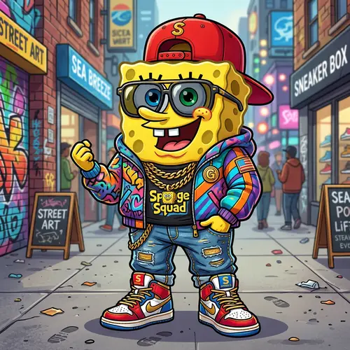 Bob Esponja Drip - Stylish Urban Streetwear Sponge Character