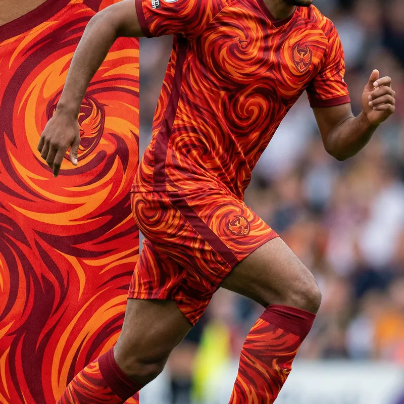 Swirly Red Football Kit Pattern Design | Energetic Movement Swirly Red Football Kit Pattern Design | Energetic Movement