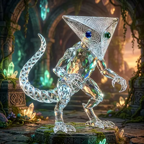 Shimmering Glass Pokemon - Imaginative Creature Design