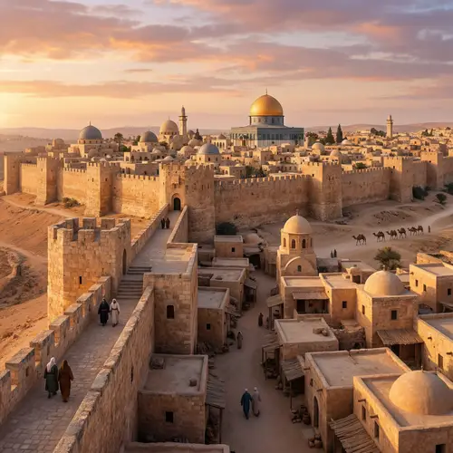Stunning Sunrise Over Medieval Jerusalem