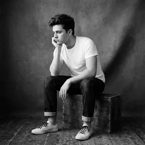 Casual Black and White Portrait of a Young Man