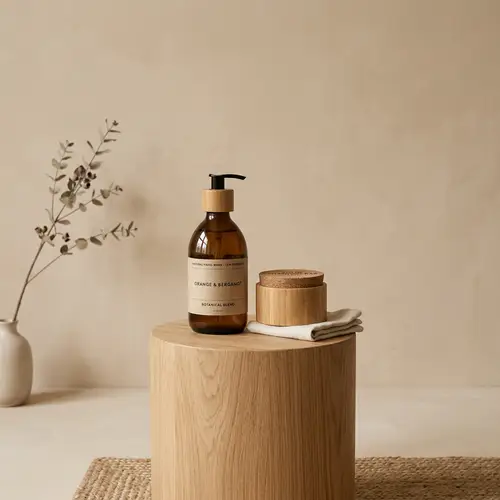 Minimalistic Beige Background for Eco-Friendly Product