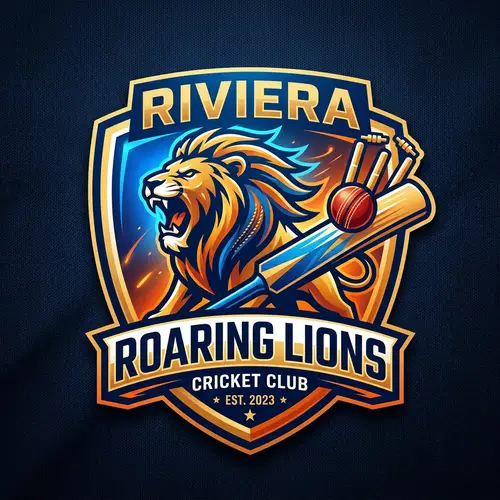 Dynamic Logo Design for Riviera Roaring Lions Cricket Team