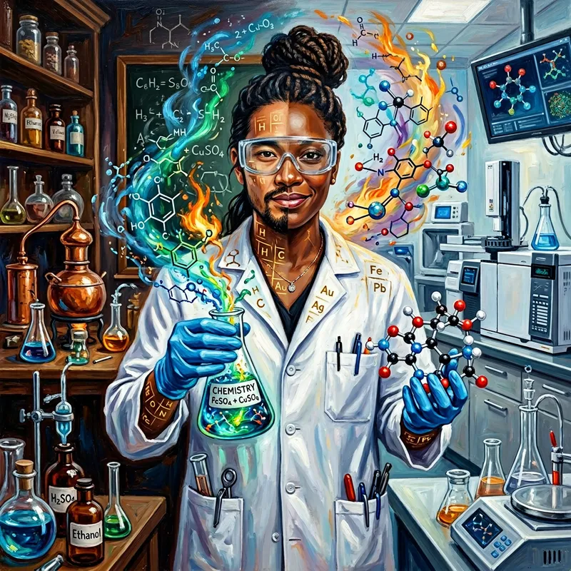 Chemistry Personified: Gender-Blended Lab Scientists in Action Chemistry Personified: Gender-Blended Lab Scientists in Action