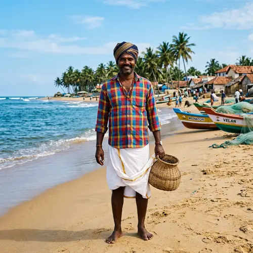 Traditional Tamil Attire in Tamilnadu: South Asian Man