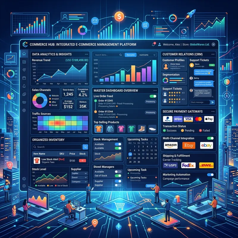 Integrated E-Commerce Store Management Platform with Numerous Features