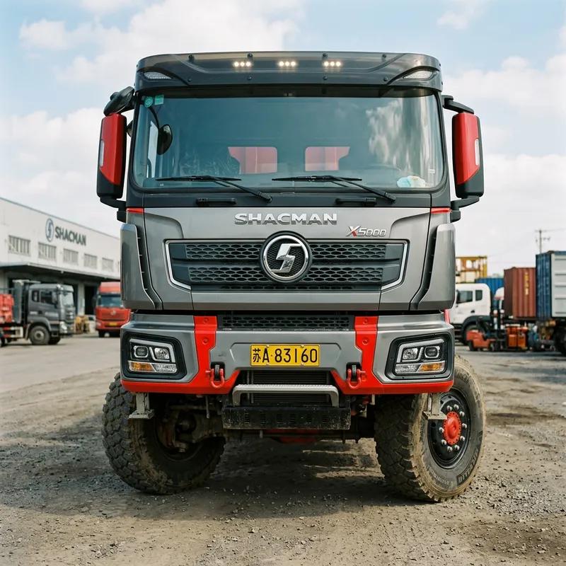 Shacman Truck Front View - Sturdy Industrial Design