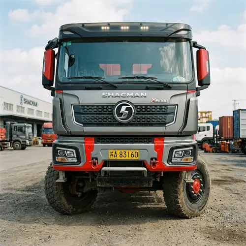 Shacman Truck Front View | Robust Industrial Design
