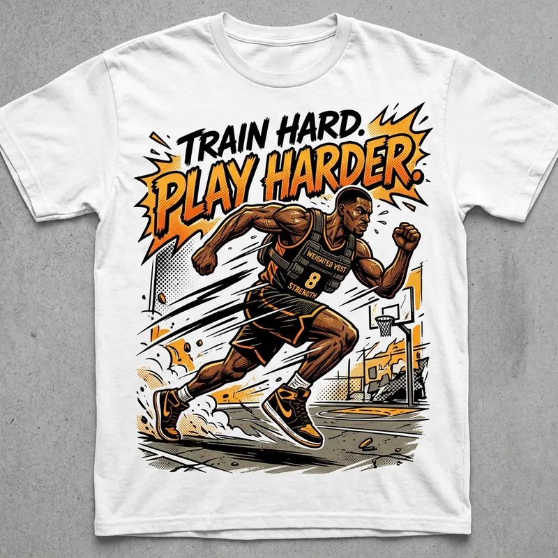 Train Hard. Play Harder. T-Shirt Design