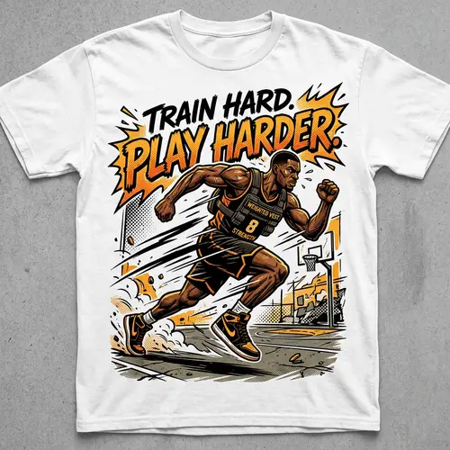 Train Hard. Play Harder. T-Shirt Design