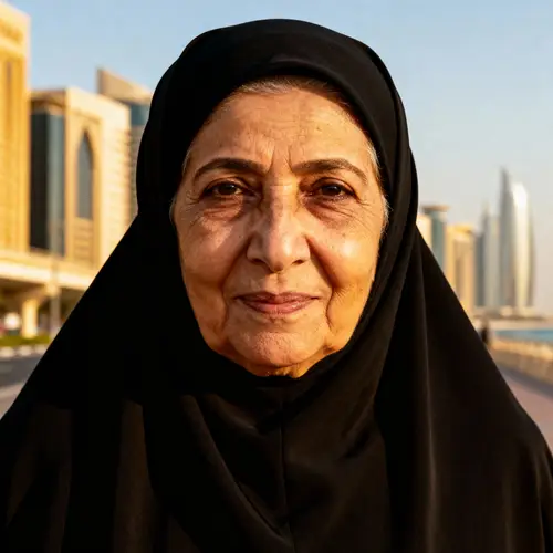 Emirati Woman in Traditional Black Abaya - Abu Dhabi
